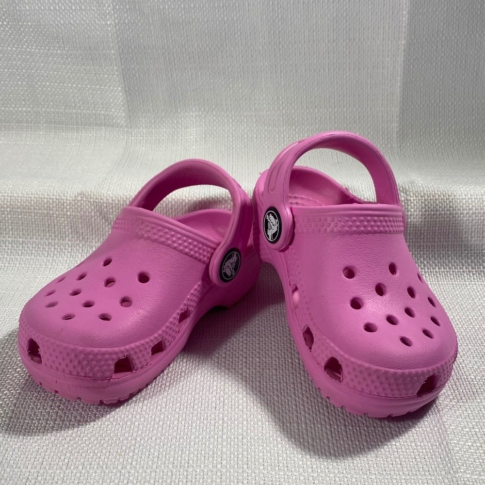 Crocs Classic Clog Toddler Girls Size 5 Pink Slip On Water Shoes 10001-6S0